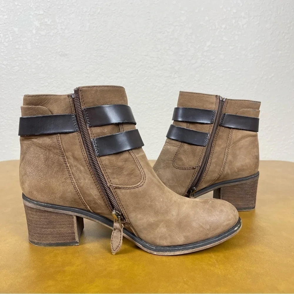 Franco Sarto Leather Linden 2 Ankle Booties Size 8 Women